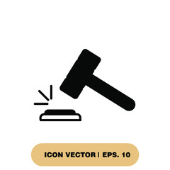 Auction icons  symbol vector elements for infographic web