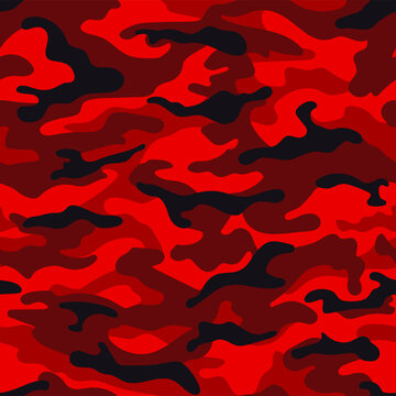Camouflage seamless pattern. Abstract background of red and gray
