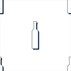 Vodka bottles seamless pattern. Line art style. Outline image. Black and white repeat template. Party drinks concept. Illustration on white background. Flat design style for any purposes