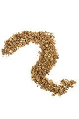 Crunchy granola or muesli scattered, isolated on white, top view 4