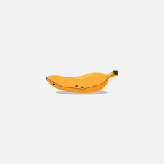 Banana vector illustration, banana flat icon, fresh food icon