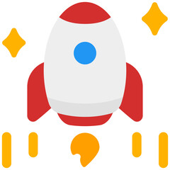 rocket flat icon