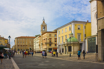 Fototapeta na wymiar Piazza Tre Martiri in Rimini