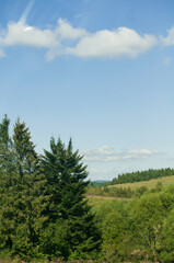 Obraz premium Beautiful landscapes of high mountains in warm autumn in the Carpathians