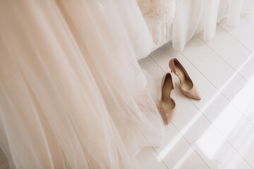 Fototapeta na wymiar fashion couture bridesmaid shoes