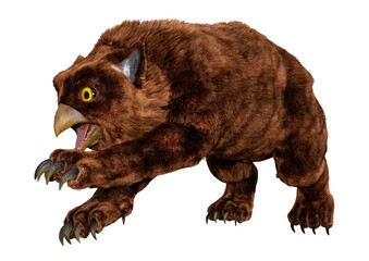 3D Rendering Fantasy Creature on White