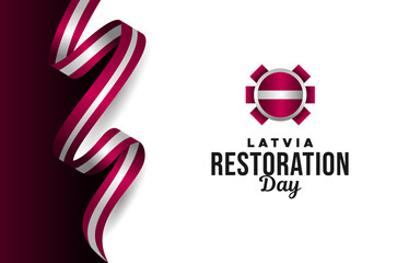 Latvia Restoration Day Vector Design