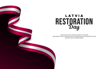 Latvia Restoration Day Vector Design