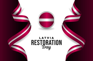 Latvia Restoration Day Vector Design