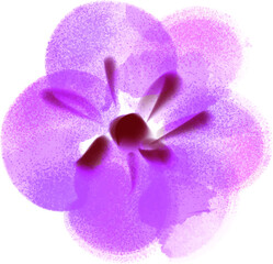 Pink purple watercolour flowers, wedding easter and holiday design elements