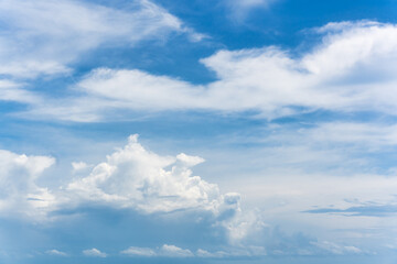 White cloud on blue sky in sunny day