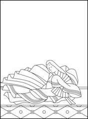 線画百人一首 No.053
