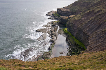 View of Filey Brigg, Yorkshire, UK