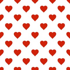Abstract pattern with red heart on white
