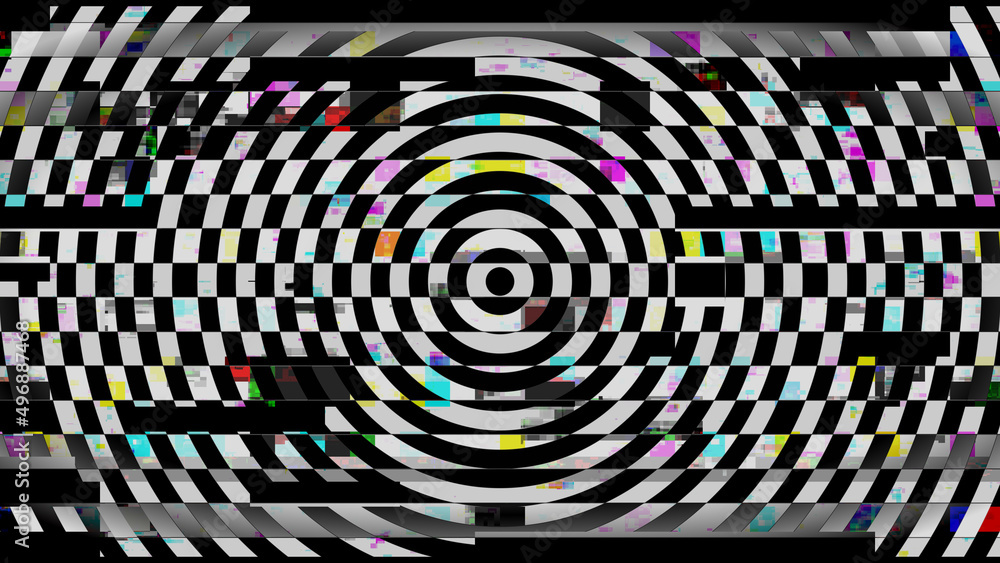 Poster circle pixel swirl rounds grid colored motion noise abstract background digital screen