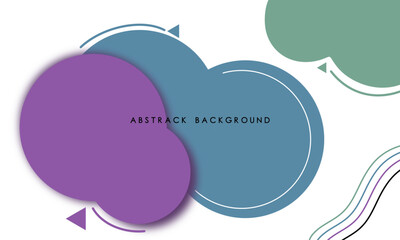 colorful wavy banner abstract business card template with pastel stains