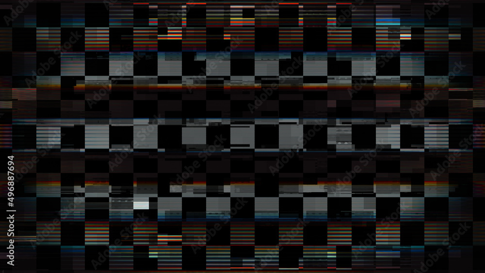 Poster vignette ramp noise distorted screen pixels colored abstract motion background