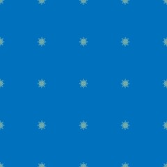 Small blue snowflake on blue seamless pattern