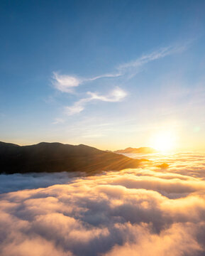 Cloud in morning in Sapa, Vietnam. Sa Pa was a frontier township and capital of former Sa Pa District in Lao Cai Province in north-west Vietnam