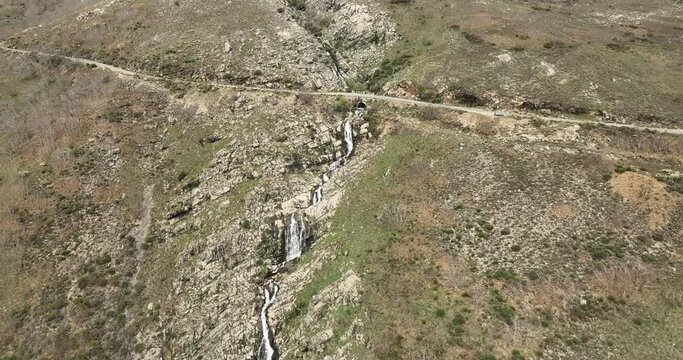Large waterfall in the middle of Valle del Jerte, Spain
