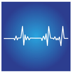 Pulse line ilustration vector template