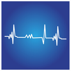 Pulse line ilustration vector template