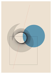 Abstract geometric poster template. - 496891647