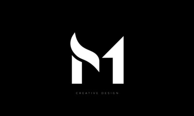 Letter branding M1 creative style logo