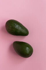 Avocado on a pink background