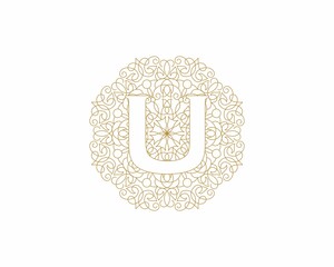 Luxury Letter U Logo Vector 010 © mrlover