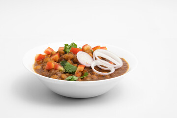Punjabi Chhole Also Known As Chhola Masala Sabji Amritsari Chole Sabzi Masaledar Chana Chola Or Chickpeas Veg Curry Is Made Of Chick Peas Onion Tomato Gravy And Masala Spices