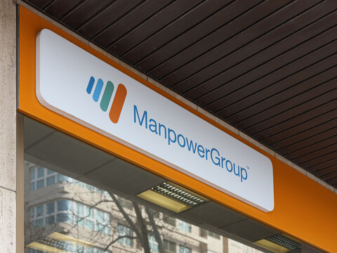 VALENCIA, SPAIN - MARCH 28, 2022: ManpowerGroup is the third-largest staffing firm in the world