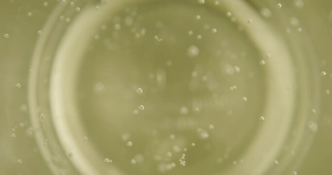 bubbles of Prosecco, Champagne, sparkling wine