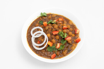 Punjabi Chhole Also Known As Chhola Masala Sabji Amritsari Chole Sabzi Masaledar Chana Chola Or Chickpeas Veg Curry Is Made Of Chick Peas Onion Tomato Gravy And Masala Spices