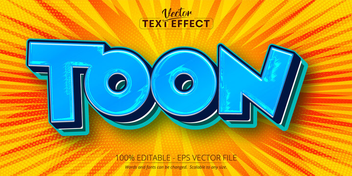 Cartoon text effect, editable comic text and comic text style