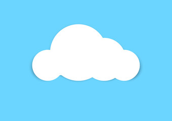 Obraz premium shapes of white clouds on a blue background