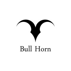 Bull's head horn logo. Using a vector illustration template design concept.
