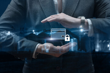 Concept of security protection of credit cards .