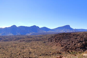 Teide National Park on Tenerife, with lava fields and the Teide volcano