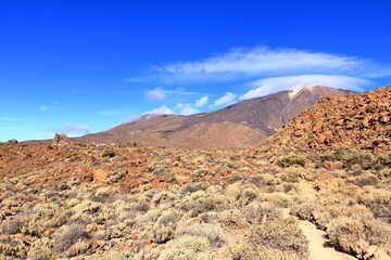 Teide National Park on Tenerife, with lava fields and the Teide volcano