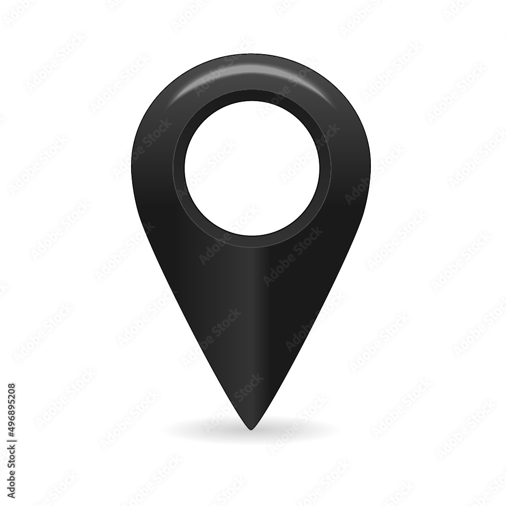 Poster map pointer symbol isolated on a white background