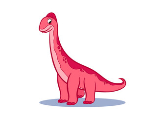 cartoon brachiosaurus illustration for children