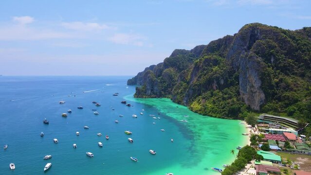 Boat sailing in the sea in Phuket, Thailand