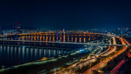 서울 한강의 밤