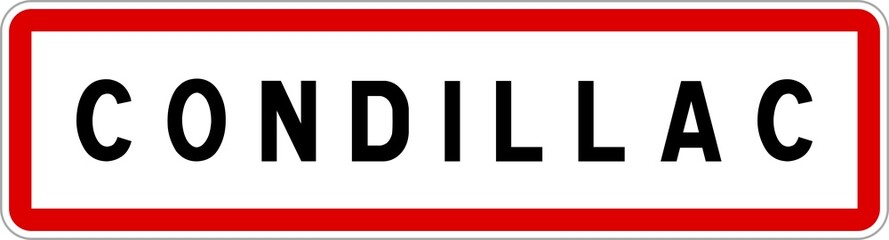 Panneau entrée ville agglomération Condillac / Town entrance sign Condillac