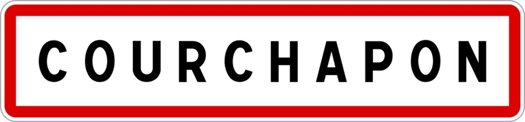 Panneau entrée ville agglomération Courchapon / Town entrance sign Courchapon
