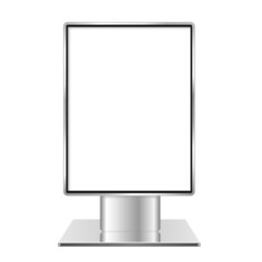 Blank billboard outdoor advertising isolated on a white background