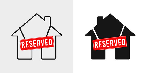 House reserved sign vector