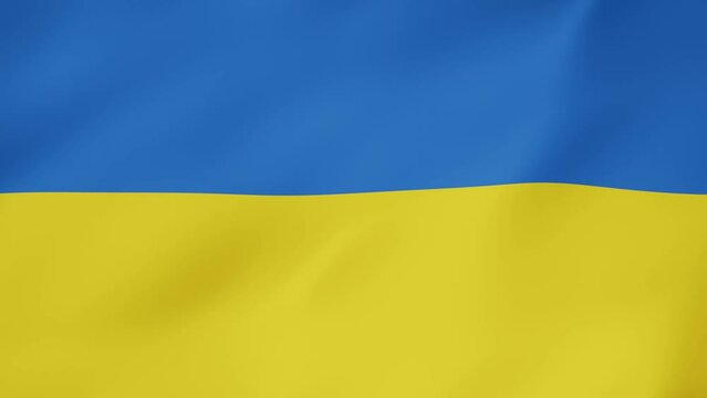 Bandera animada, Ucrania. 4K