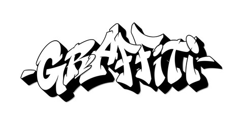 Graffiti font in graffiti style. Vector illustration. © Yevhen
